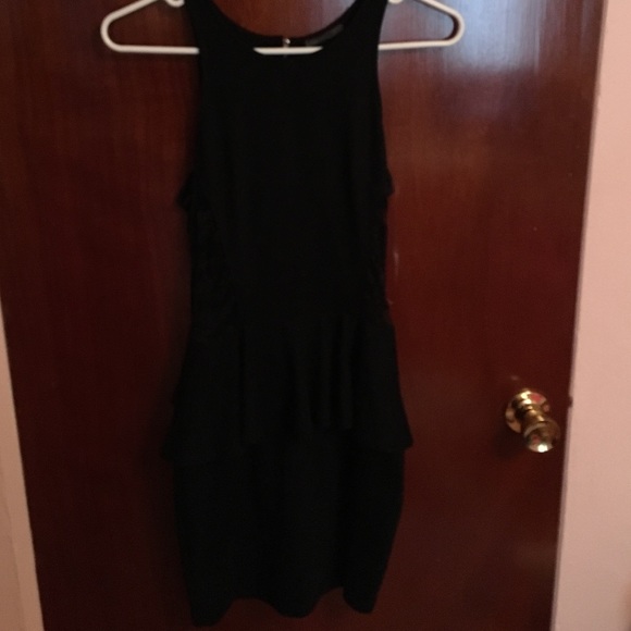black lace sided dress