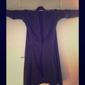 Loreena Mc Kemmit style long black fitted coat