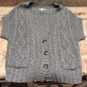 Short sleeve Banana Republic button up sweater