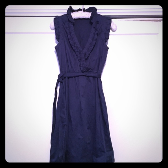 Navy wrap dress