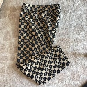 Ann Taylor leopard print cropped pants