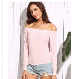 Pink shoulder crop