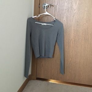 Abercrombie and Fitch gray crop top