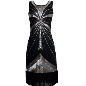 Gatsby Sequin Embellished Flapper Dress