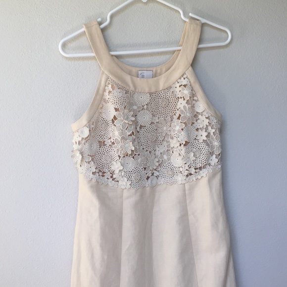 Anthropologie dress with crotched flower detailing