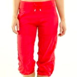 Rare Love Red lululemon Studio Crop Pants unlined
