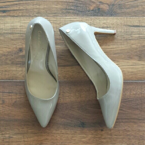 Calvin Klein Shoes - Calvin Klein Taupe Heels Calvin Klein Shoes - Calvin Klein Taupe Heels