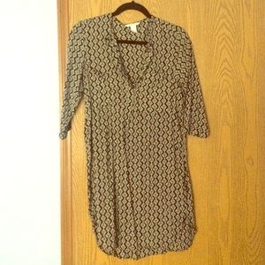 H&M patterned long blouse/dress, size 4