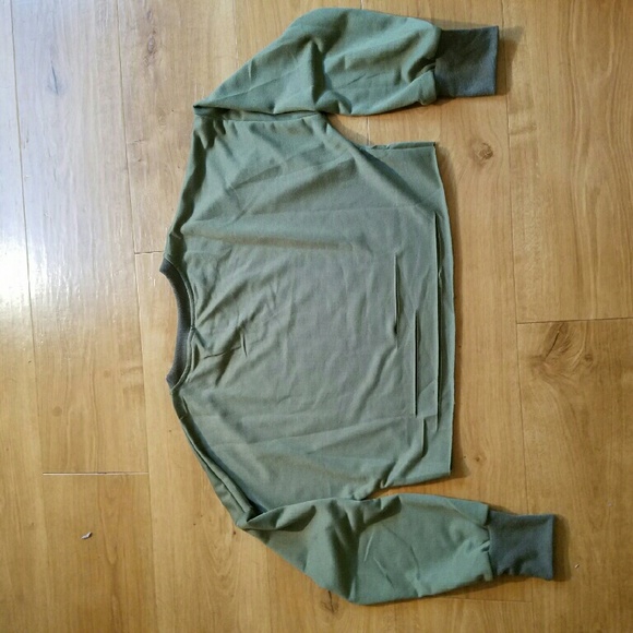 Crop Distressed Sweatshirt - Picture 3 of 3