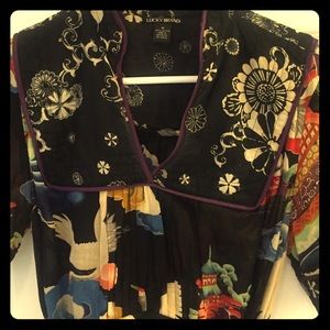 Lucky Brand - M- sheer short sleeve blouse