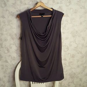 Cowl neck sleeveless top