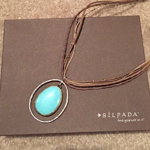 Silpada necklace - sterling silver and howlite