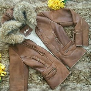 Faux fur hooded jacket
