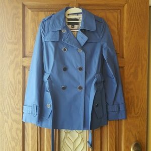 NWOT Banana Republic cobalt blue trench coat sz xs