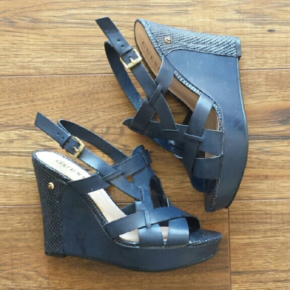 Guess Shoes - Guess Navy Wedges Guess Shoes - Guess Navy Wedges