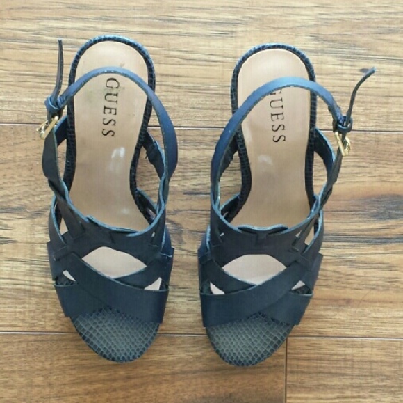 Guess Shoes - Guess Navy Wedges Guess Shoes - Guess Navy Wedges