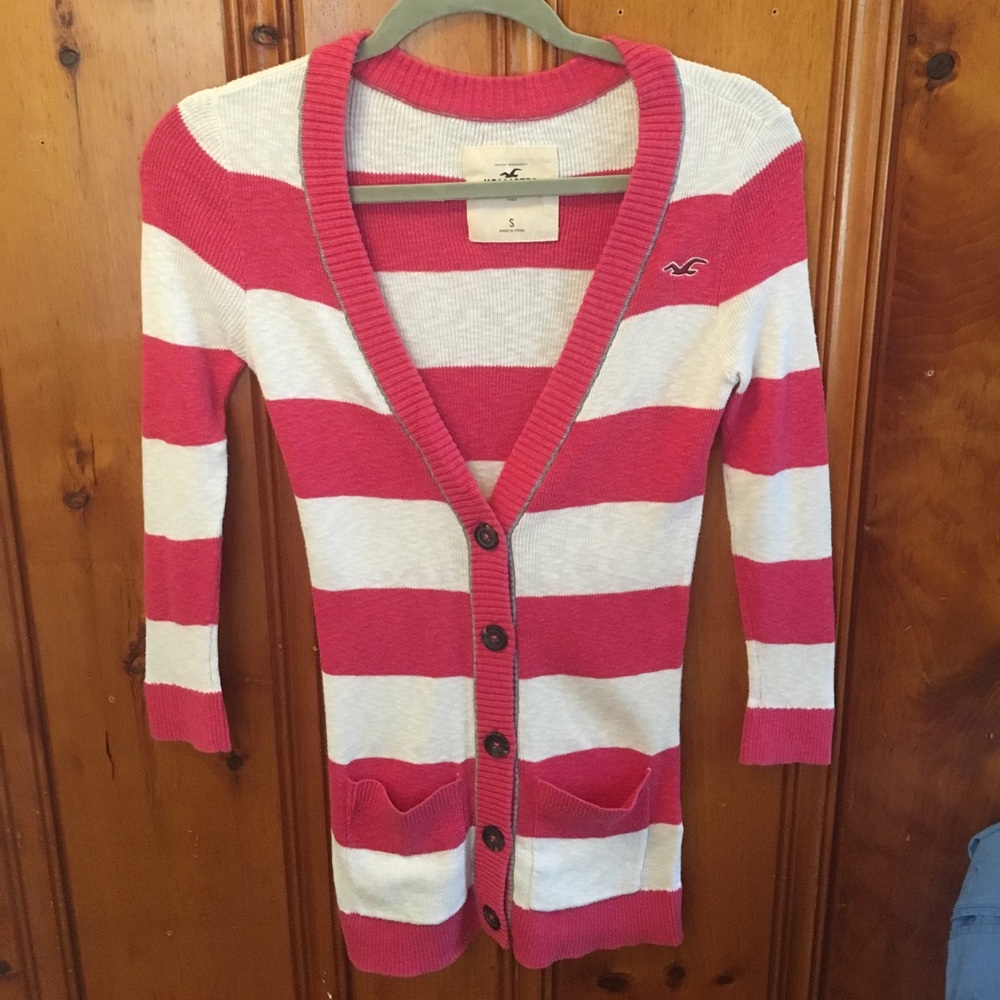 Hollister stripe cardigan small