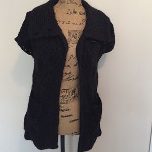 Long short sleeve eyelash cardigan