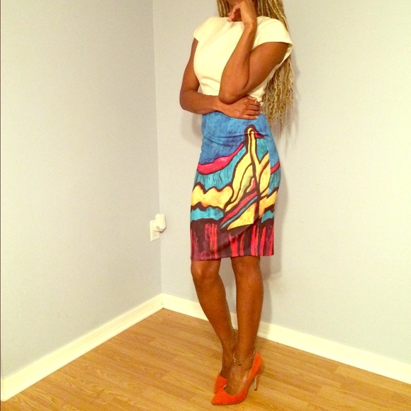 Picasso inspired pencil skirt🎨