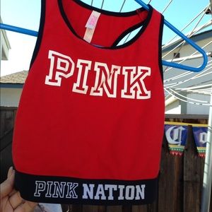 PINK RACER BACK CROP TOP 10/10