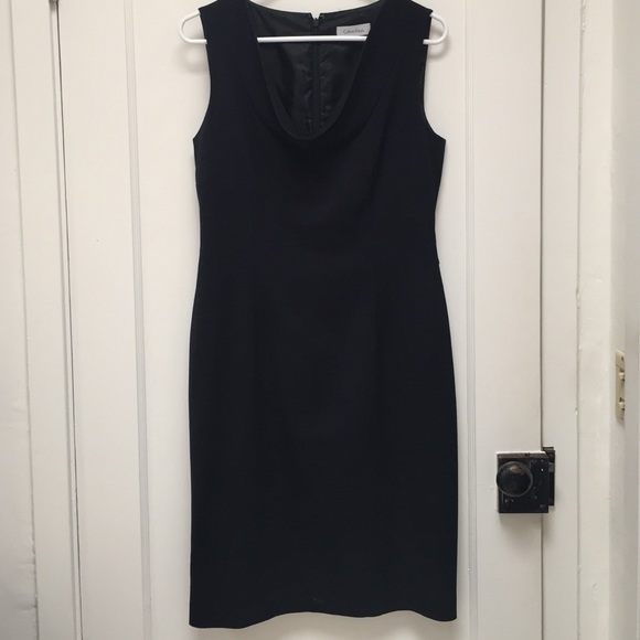 Calvin Klein Cowl Neck LBD - Picture 1 of 4