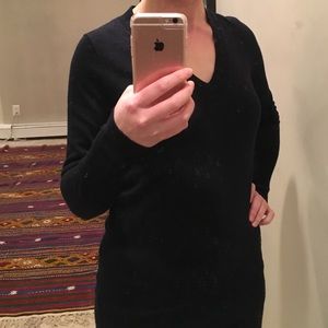 J. Crew merino wool v-neck sweater, navy, XS