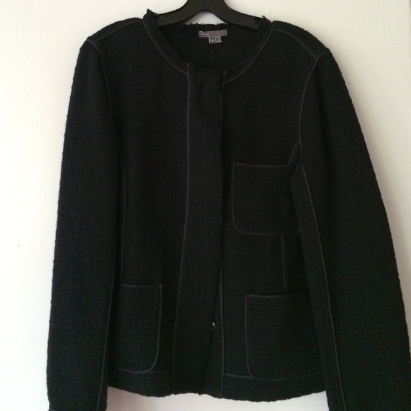 Vince Navy Boucle Jacket