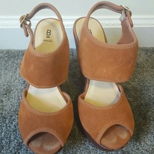 Brown platform wedges