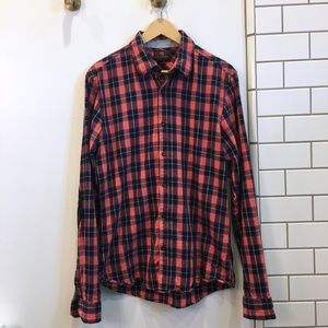 Scotch & Soda plaid button up with suede elbows