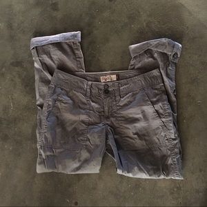 Grey Cargo Capri pants