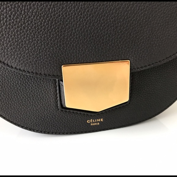 ❌SOLD❌ CELINE Small Dark Gray Trotteur Crossbody - Picture 2 of 4
