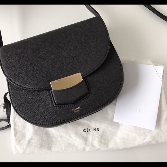 ❌SOLD❌ CELINE Small Dark Gray Trotteur Crossbody - Picture 4 of 4