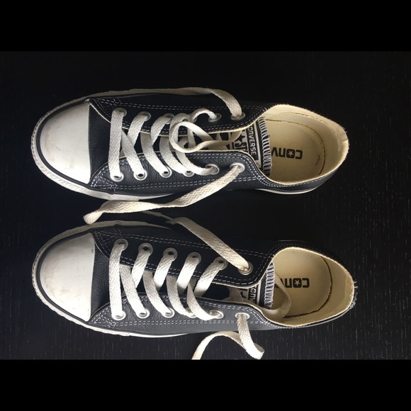 Black leather converse sneakers!