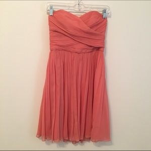J. Crew bridesmaid dress in coral