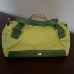 TUMI Apple green small satchel