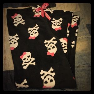 Skulls with Bows Fleece Sleep Pants XL
