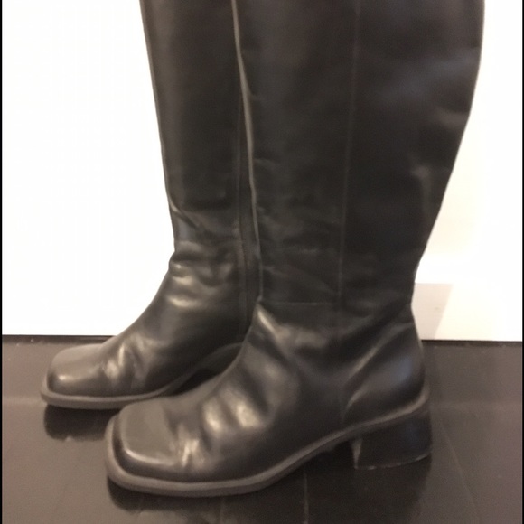 Westies Black Leather Boots