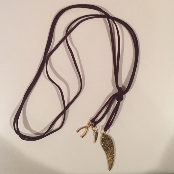 Donni Charm suede necklace