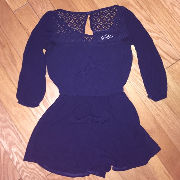 SALE Lace NAVY romper - Picture 1 of 8
