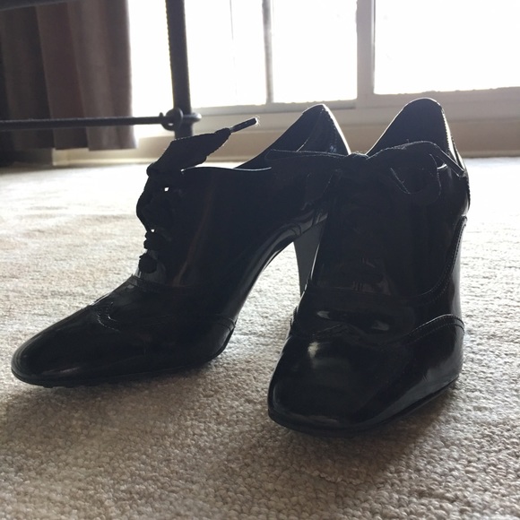 Franco Sarto Patent Leather Heeled Loafers