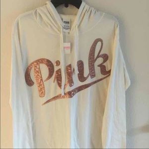 Victoria secret pink sequin hoodie✨