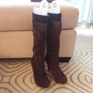 Guess Suede High Heel Boots (Brown)
