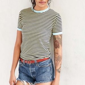 Truly Deeply Madly Jewel Striped Ringer Tee