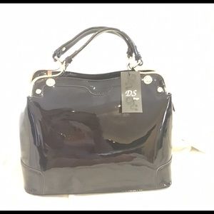 Patent leather black bag