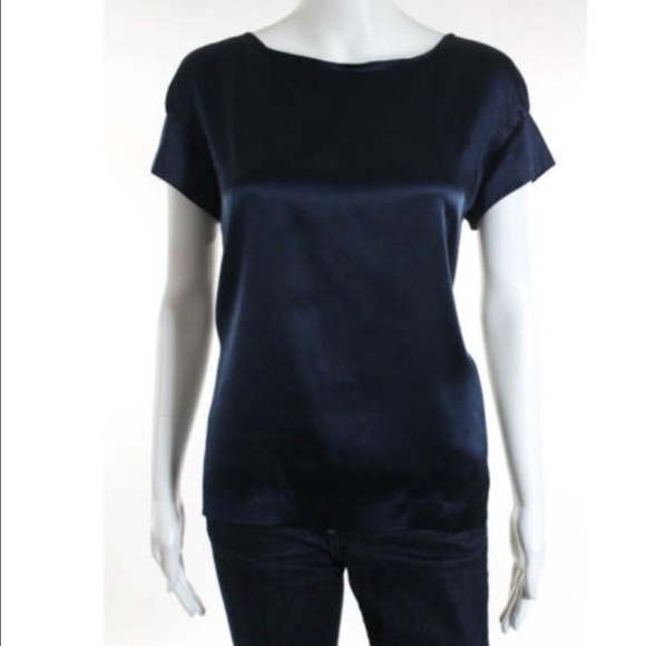 Vince Navy silk blouse