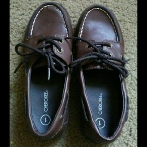 Boys brown dress shoes