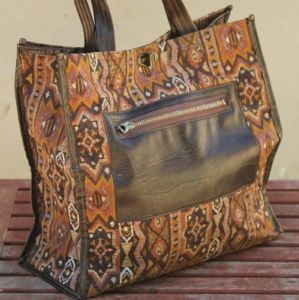 Retro Bohemian Hippie Carpet Bag 1960's