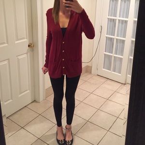 Michael Kors Long Cardigan, red