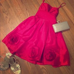 Red party dress
