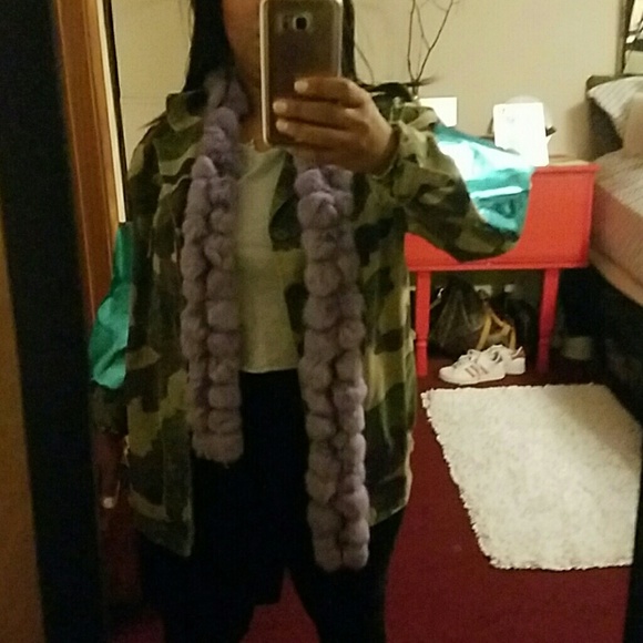 Real rabbit fur scarf - Picture 4 of 4